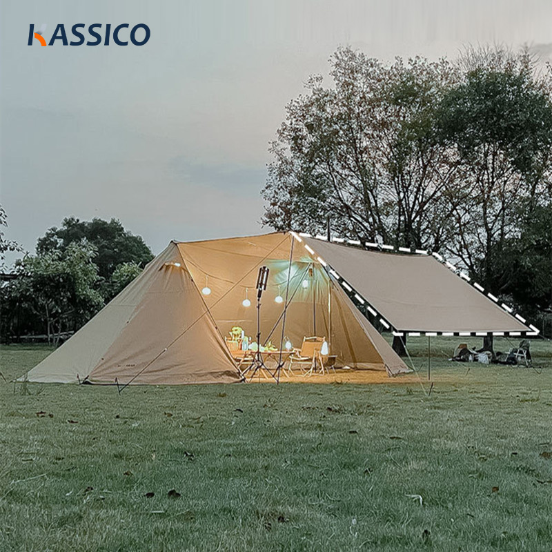 Luxury Canvas Canopy Tent With Sun Shelter