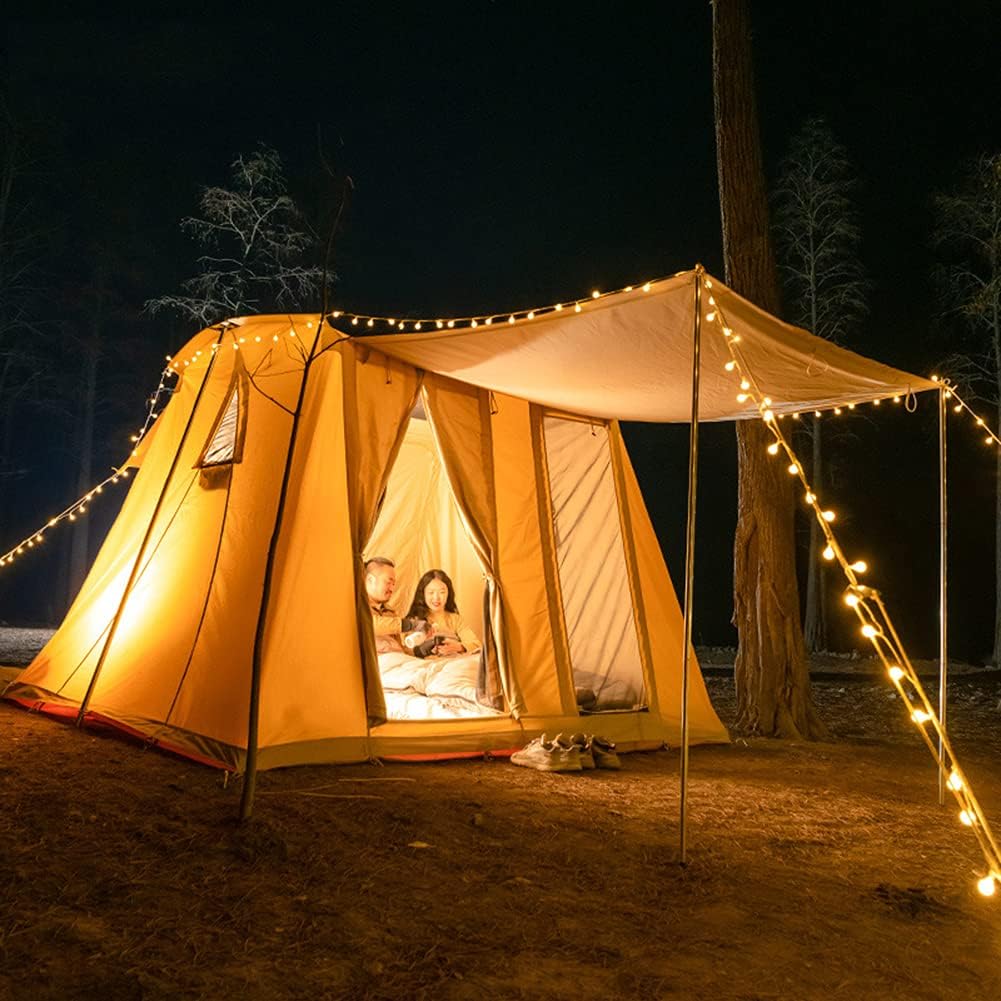 Double Layer Cabin Spring Bar Camping Tent