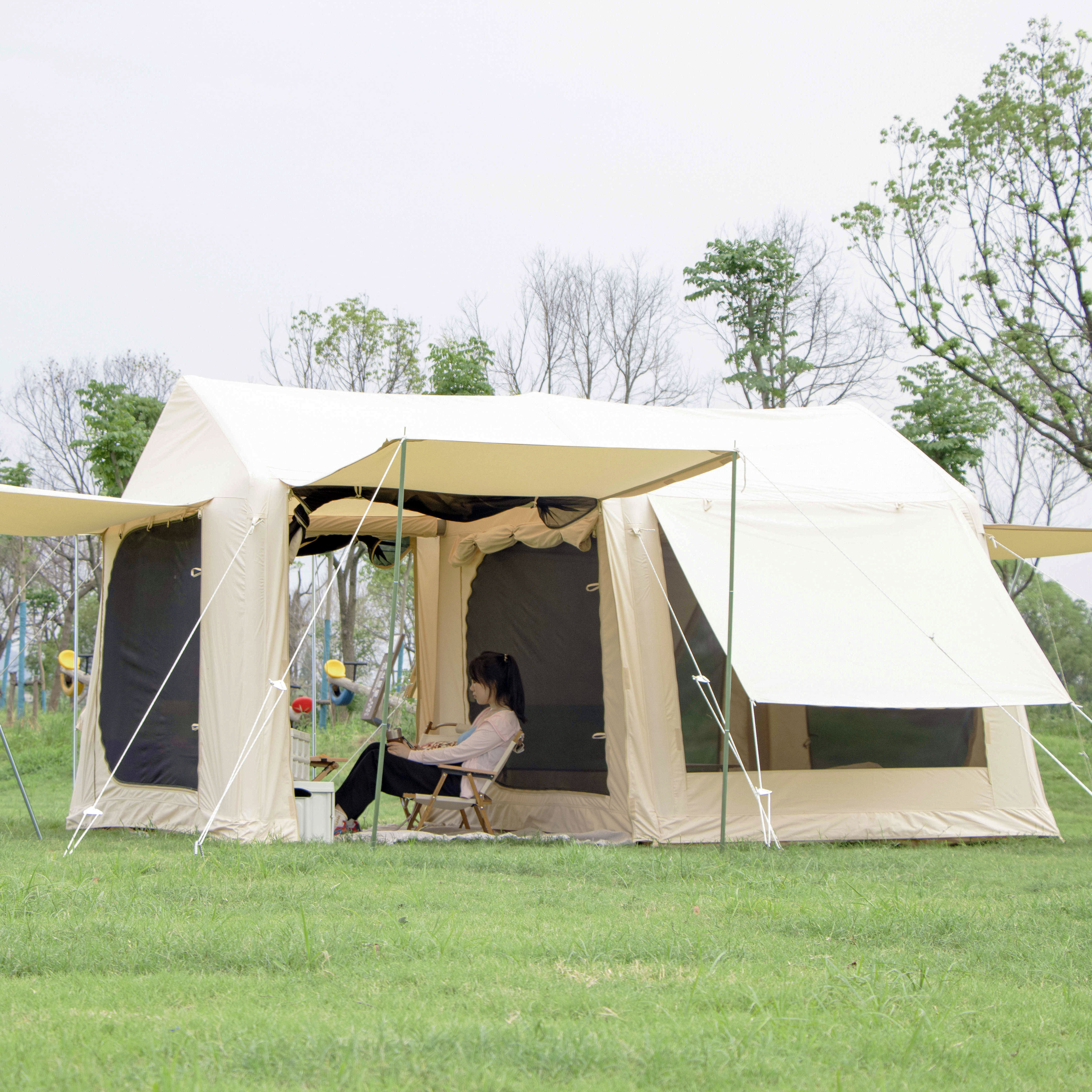 Large Air Inflatable Camping Cabin Tent