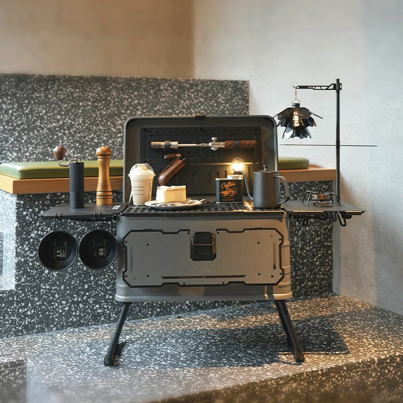50L Foldable Aluminum Camping Kitchen Box