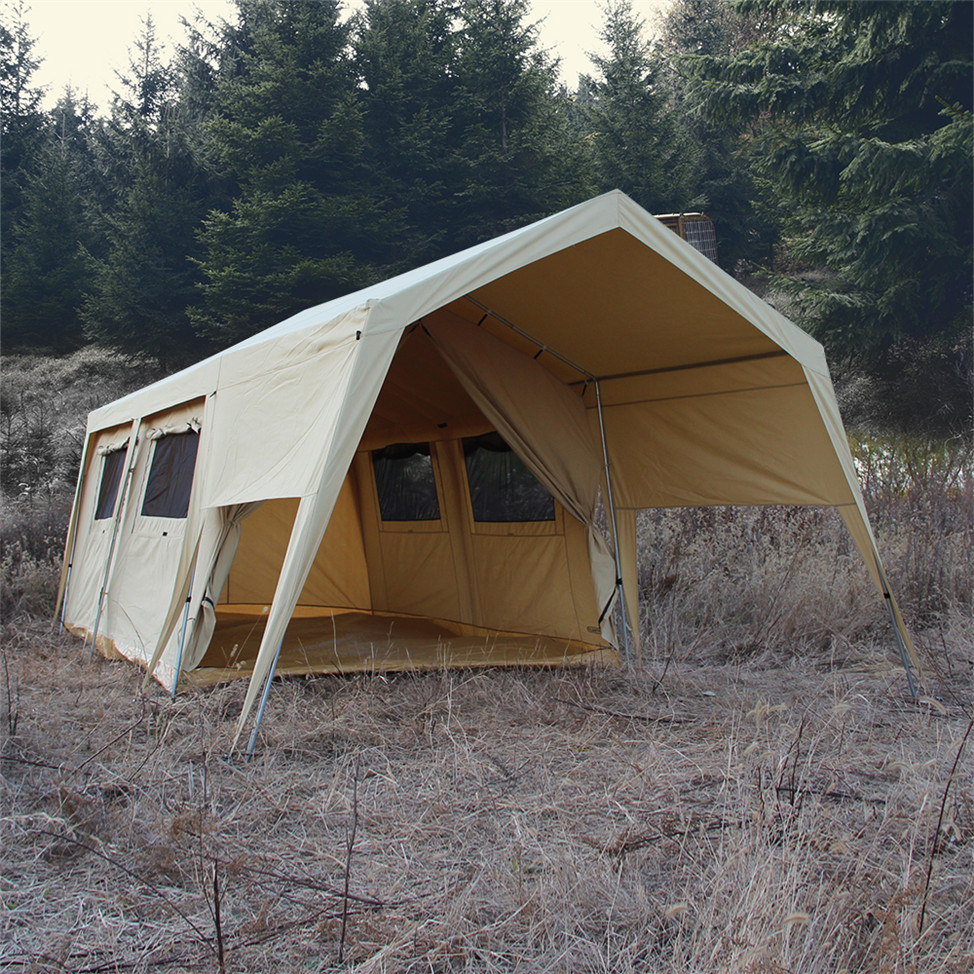 Cotton Canvas Wall Safari Tent For Family Camping
