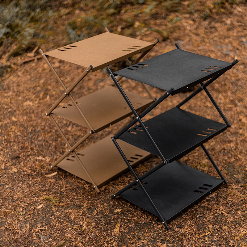 3 Layer Aluminum Camping Folding Shelf and Table