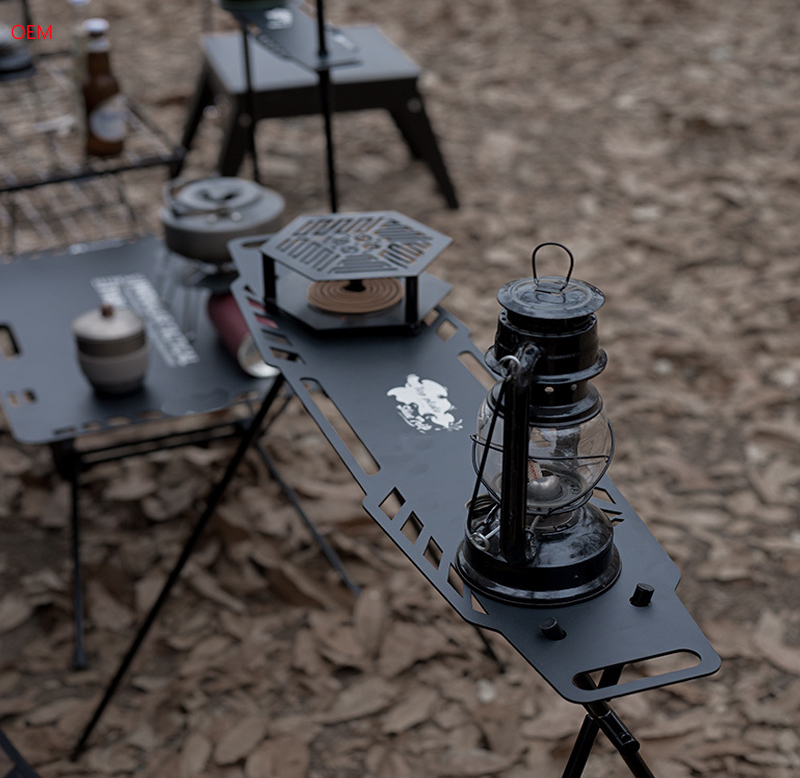 Foldable Aluminum Triangle Camping Storage Rack