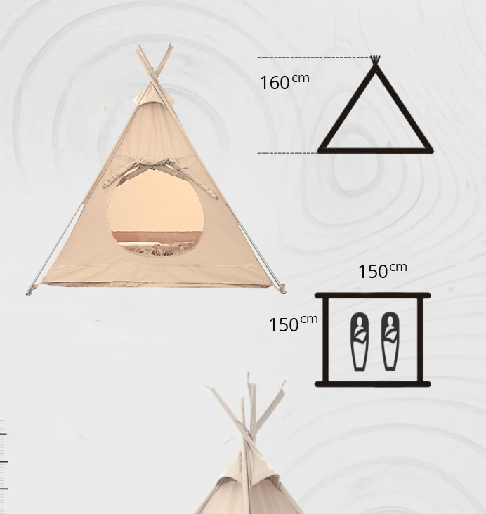 Indian Pyramid Kids Play Camping Tent
