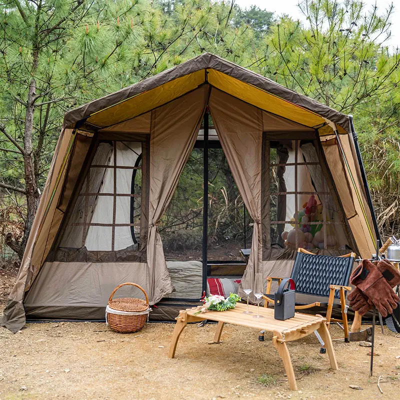Double Layer House Cabin Camping Tents
