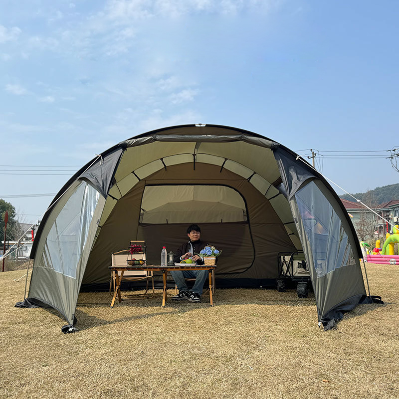 Army Green Camping Tunnel Tent