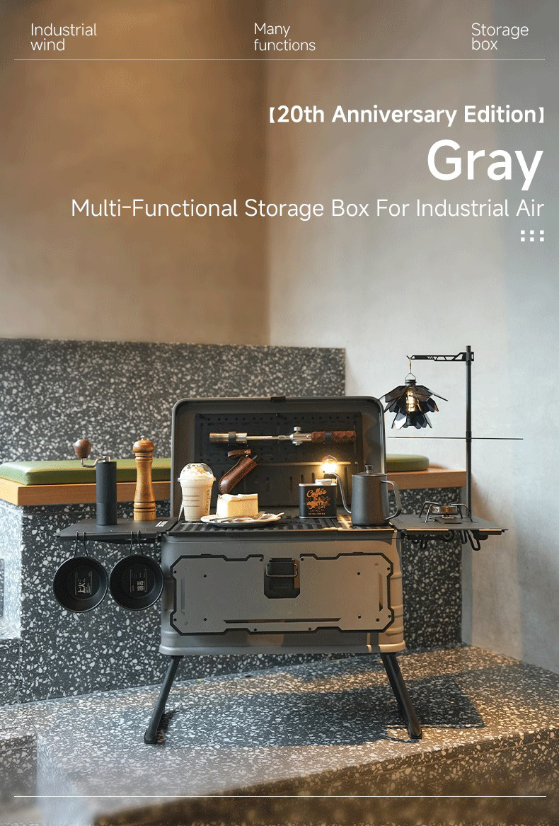 50L Foldable Aluminum Camping Kitchen Box