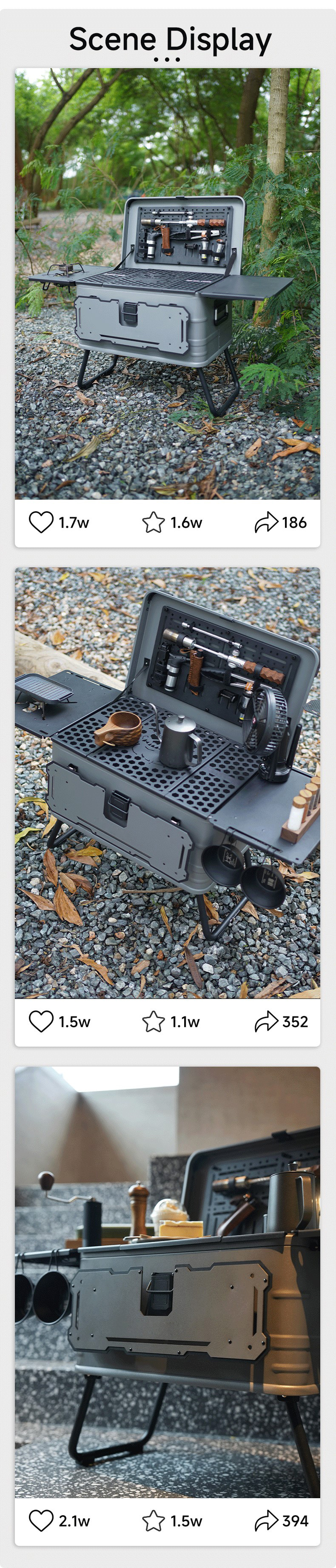 50L Foldable Aluminum Camping Kitchen Box