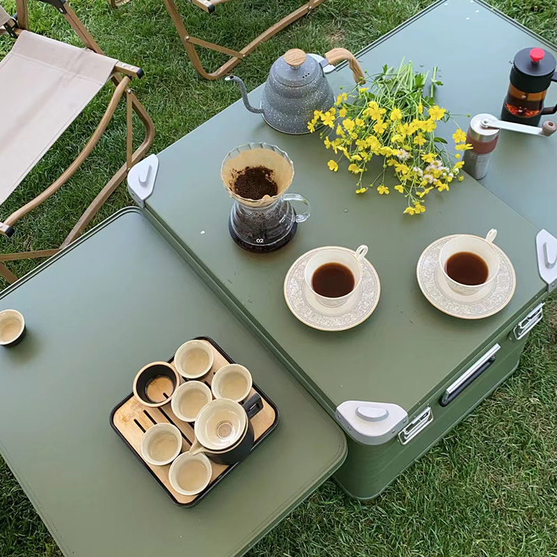 Aluminum Camping Kitchen Station With Storage Box