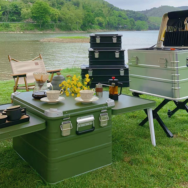 Aluminum Camping Kitchen Station With Storage Box