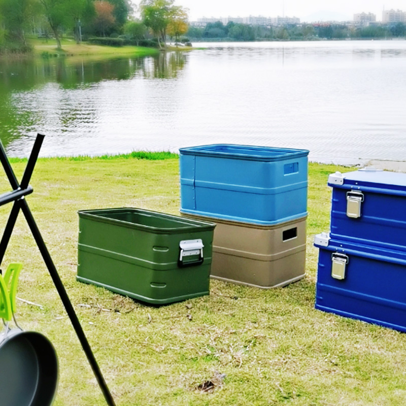 Aluminum Camping Storage Basket & Car Trunk Container