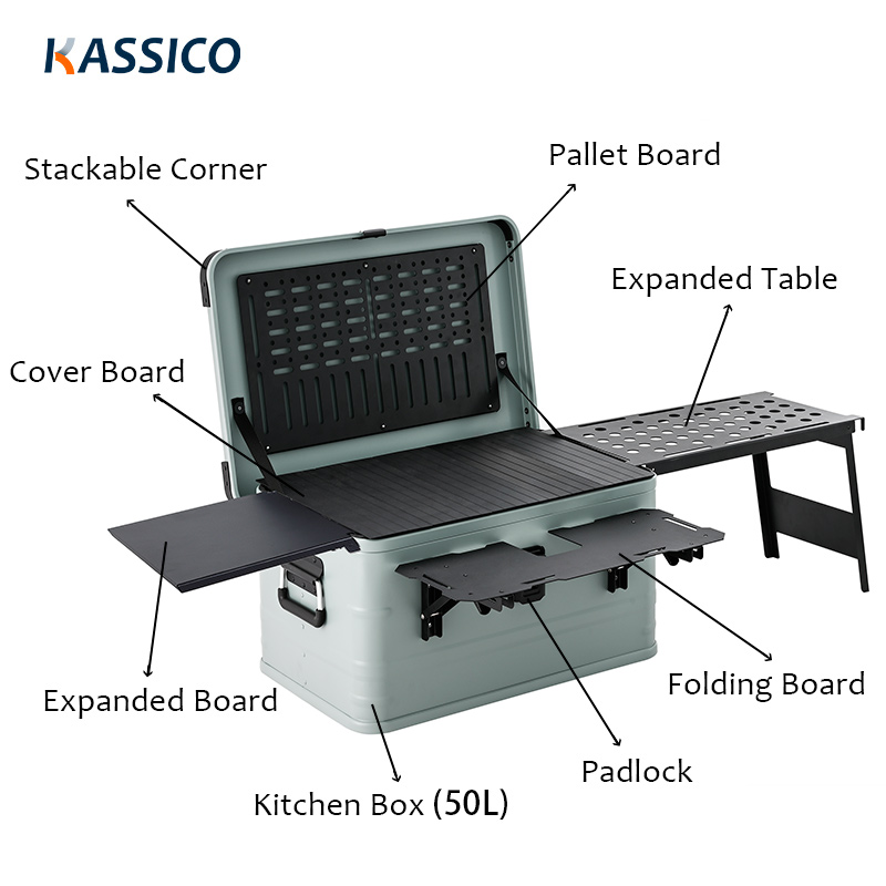 50L Aluminum Camping Kitchen Box