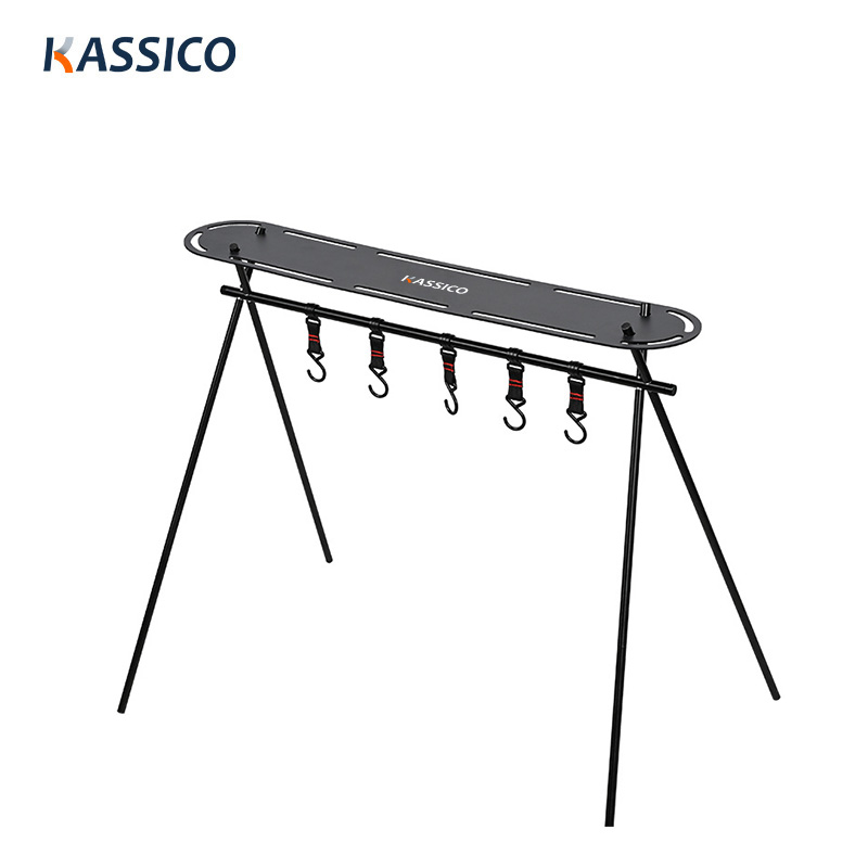 Foldable Aluminum Triangle Camping Storage Rack