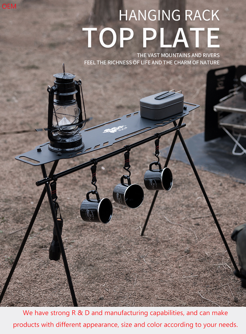 Foldable Aluminum Triangle Camping Storage Rack