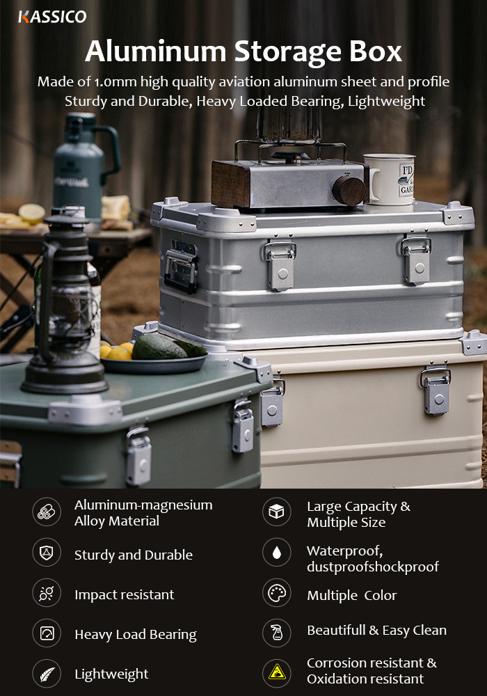 Aluminum Camping Boxes For Outdoor Storage
