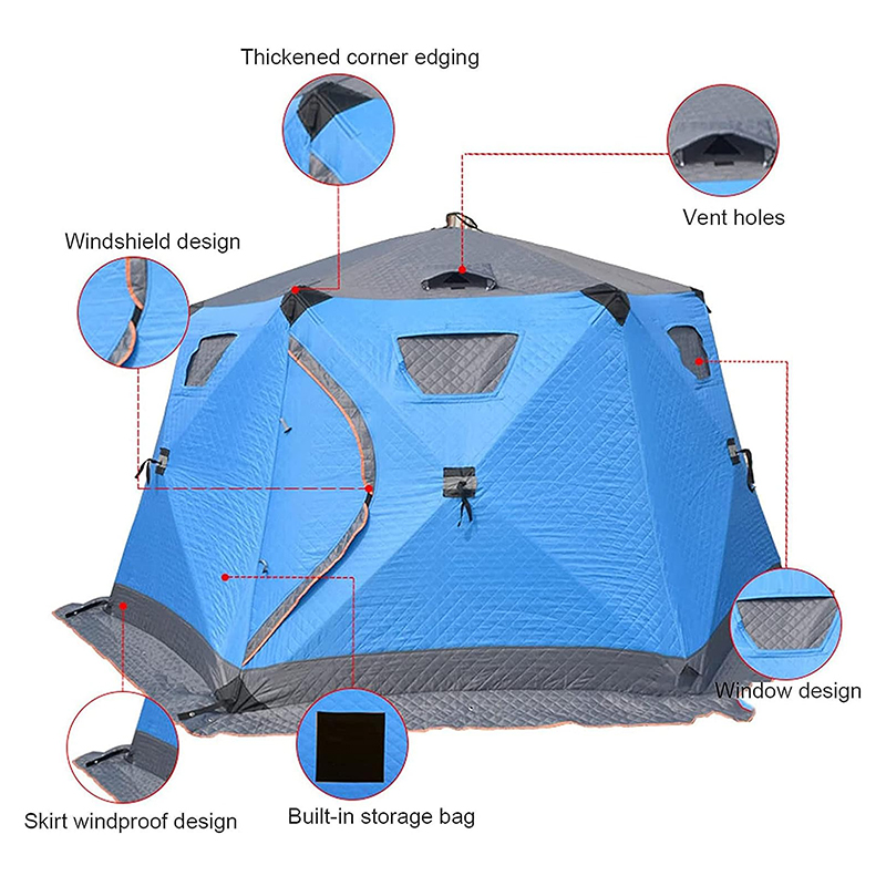 Custom Pop up Sauna Tent - Snow Fishing Tent