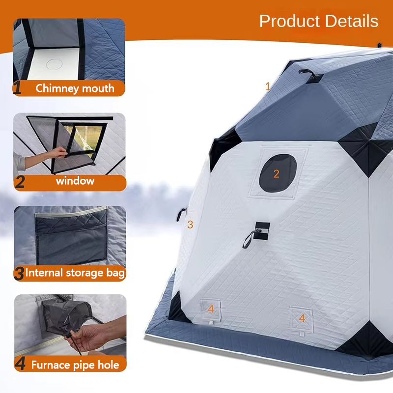 8-10 People Waterproof Ice Fishing Tent in Winter